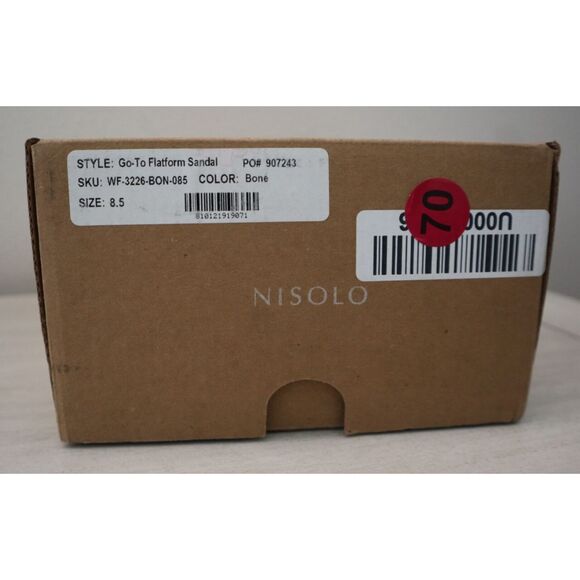 Nisolo Women's Sz 8.5 Bone/Beige Go-To Flatform 2.0 Leather Sandals - Picture 15 of 15